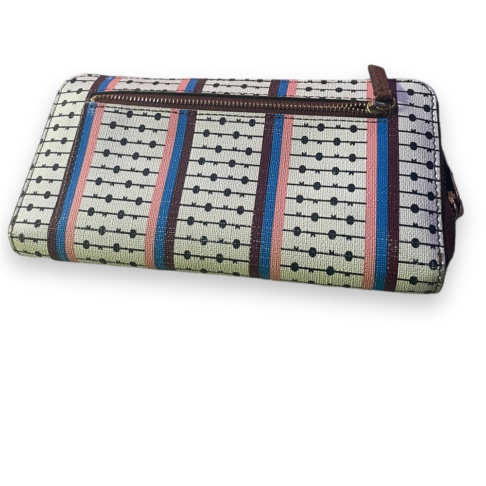 Fossil Caroline Stripe Zip Around Wallet Clutch W… - image 4